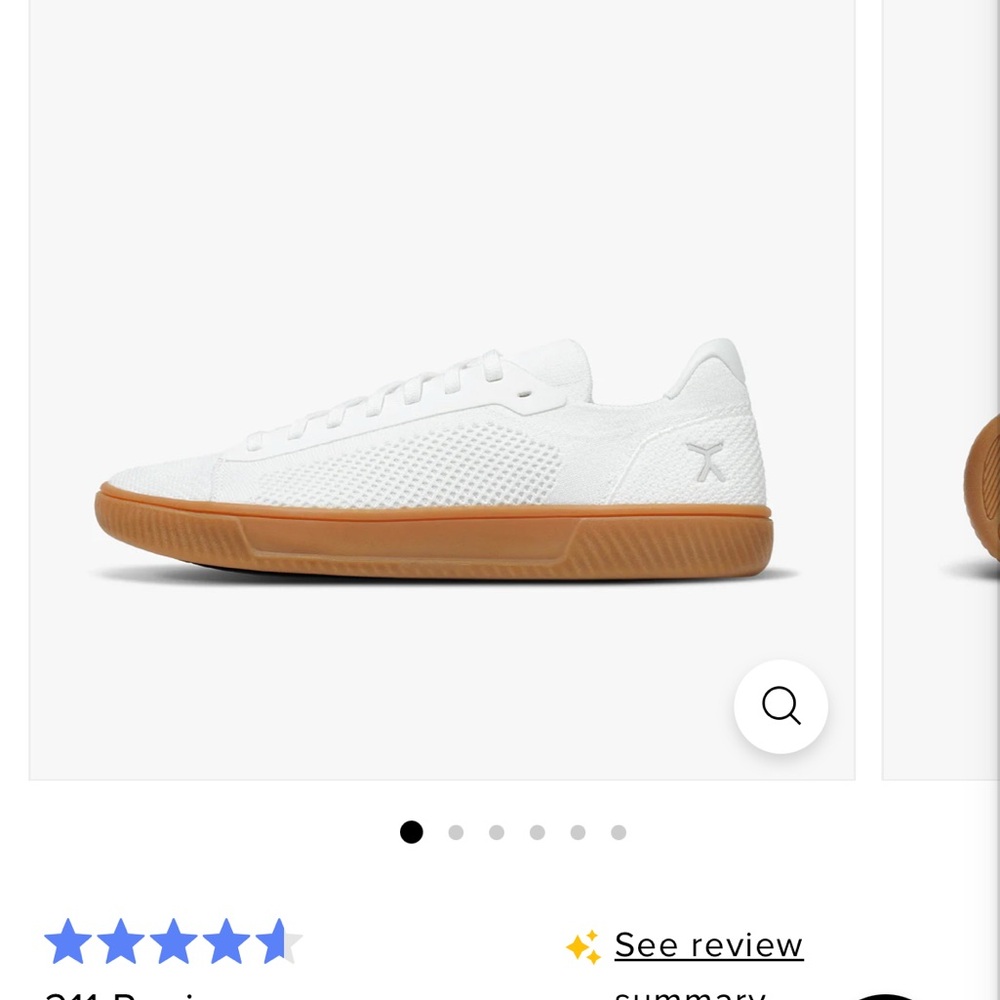 Flux White Shoes with Brown Sole